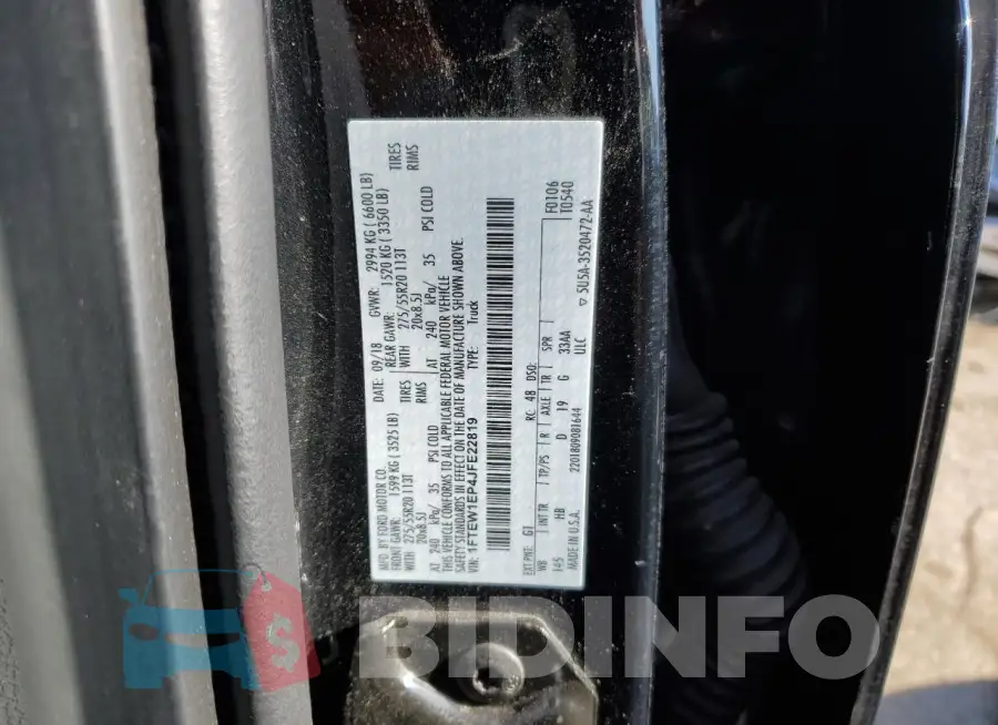 1FTEW1EP4JFE22819 Photo# 12