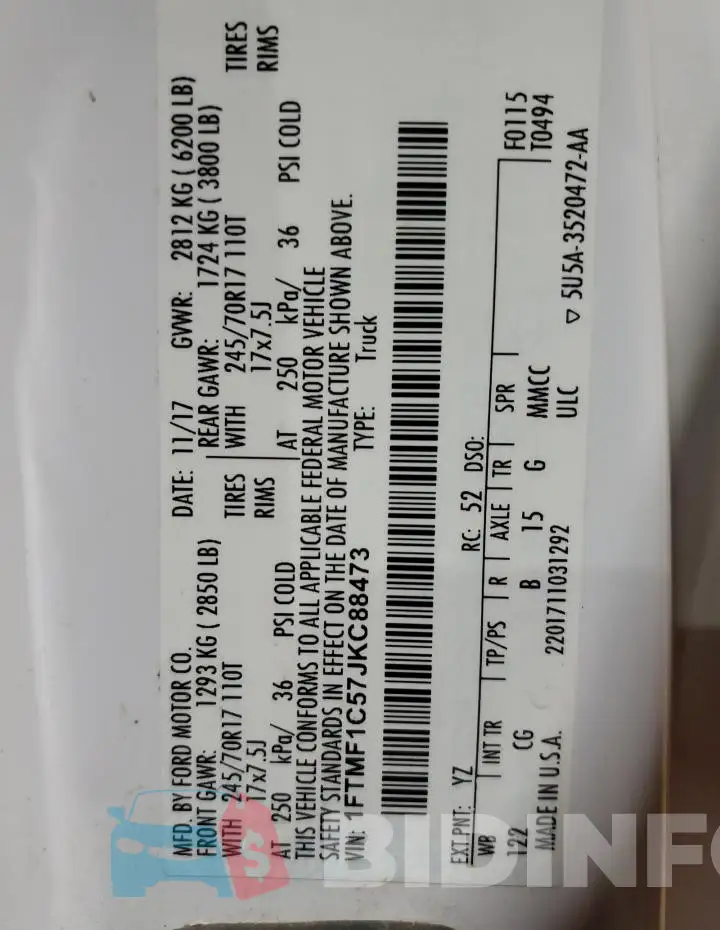1FTMF1C57JKC88473 Photo# 12
