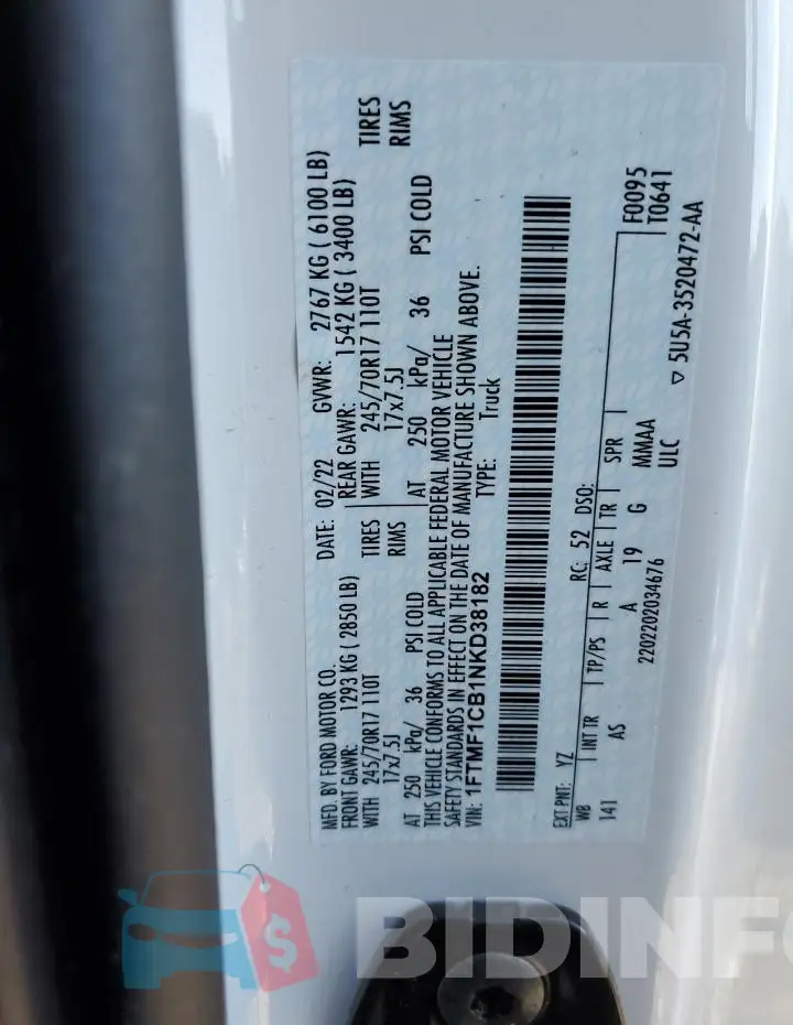 1FTMF1CB1NKD38182 Photo# 12
