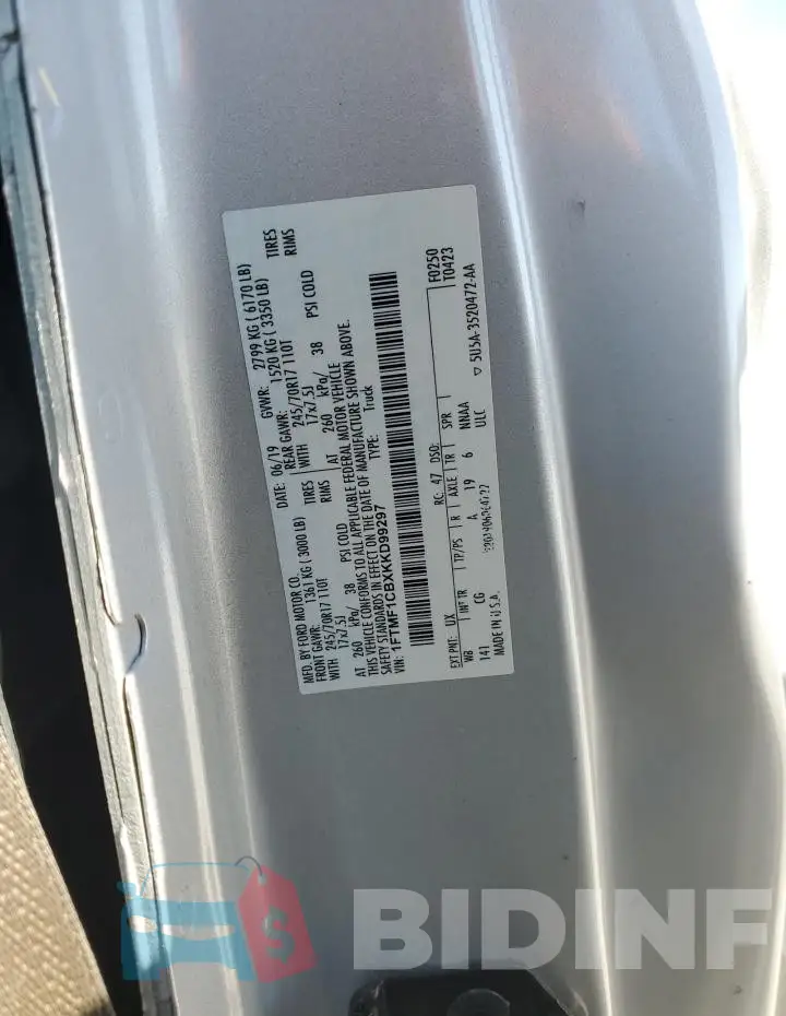 1FTMF1CBXKKD99297 Photo# 13