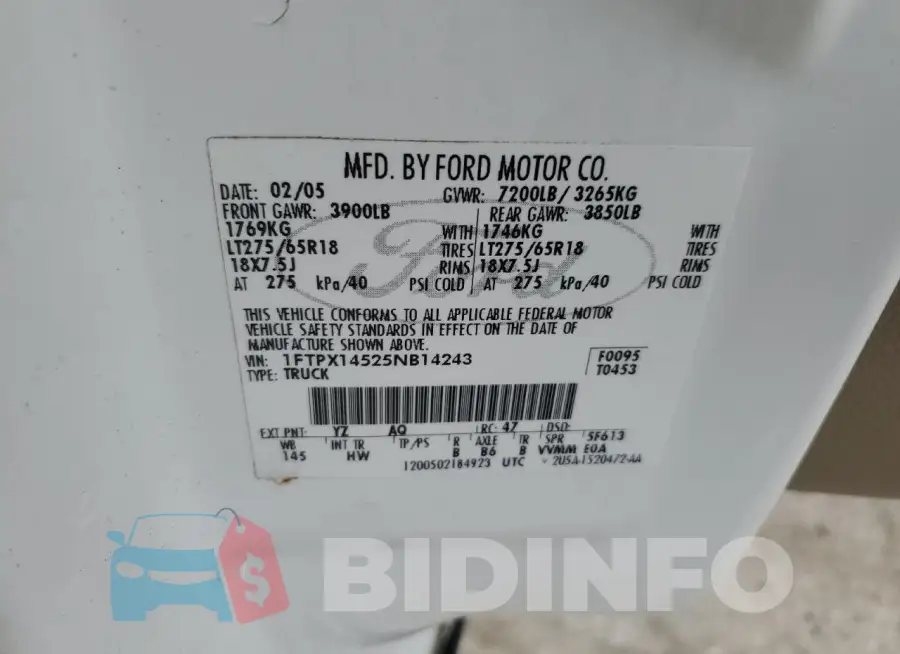 1FTPX14525NB14243 Photo# 12