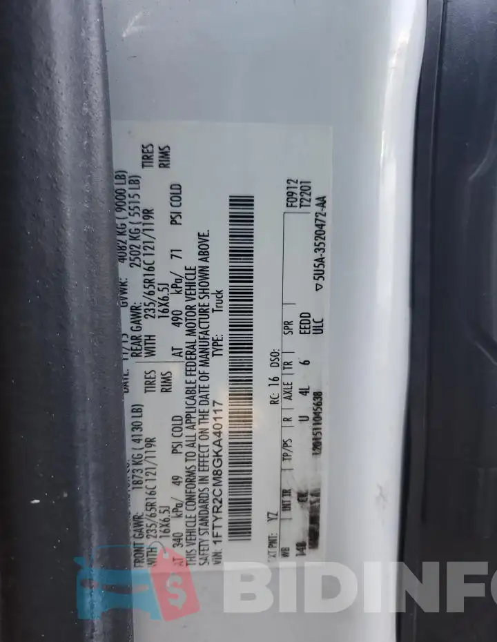 1FTYR2CM8GKA40117 Photo# 12