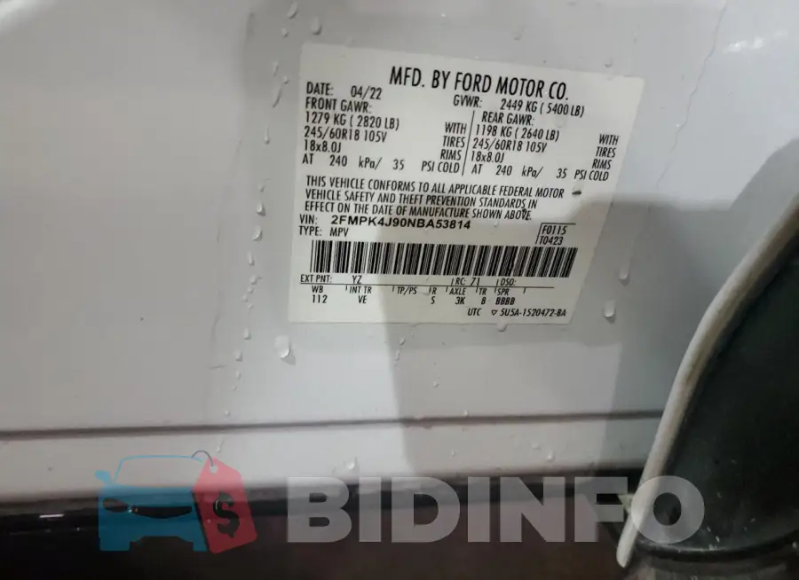 2FMPK4J90NBA53814 Photo# 13