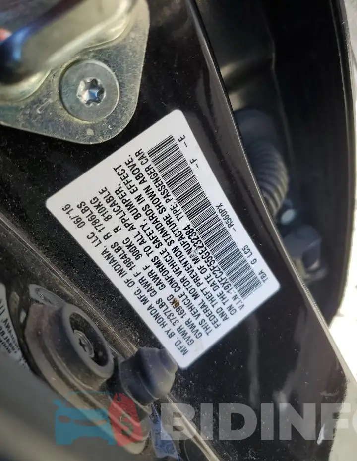 19XFC2F55GE232384 Photo# 12