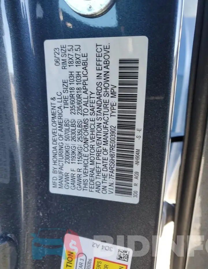 7FARS6H87RE003902 Photo# 13