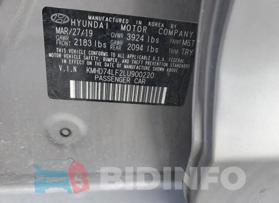 KMHD74LF2LU900220 Photo# 13