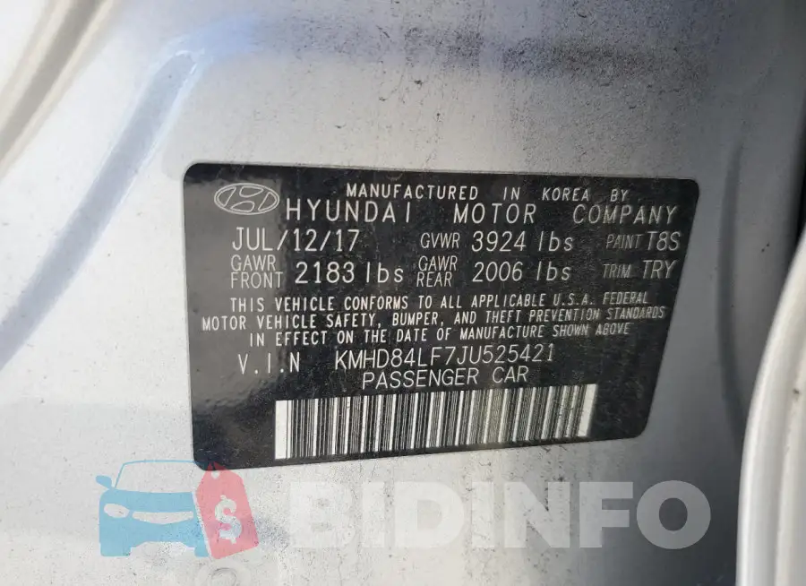 KMHD84LF7JU525421 Photo# 12
