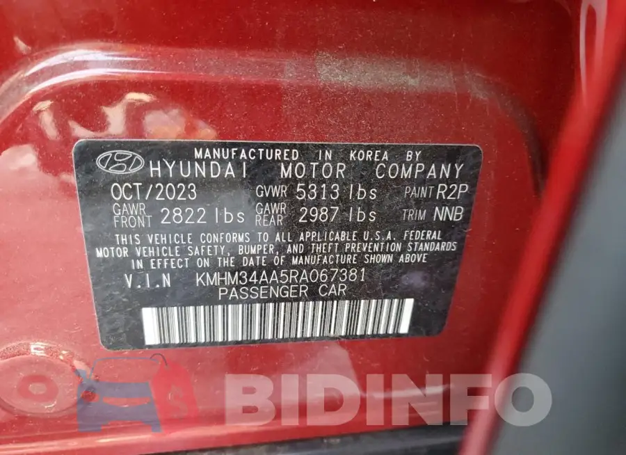 KMHM34AA5RA067381 Photo# 12