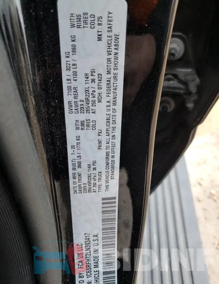1C6SRFHT2LN393417 Photo# 13