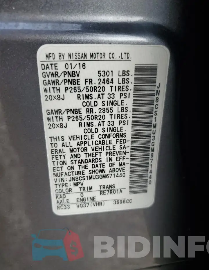 JN8CS1MU3GM671440 Photo# 13