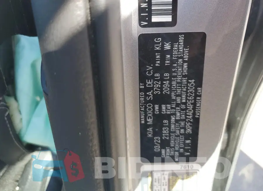 3KPF24AD4PE623054 Photo# 13