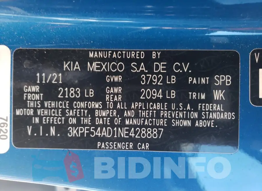 3KPF54AD1NE428887 Photo# 13