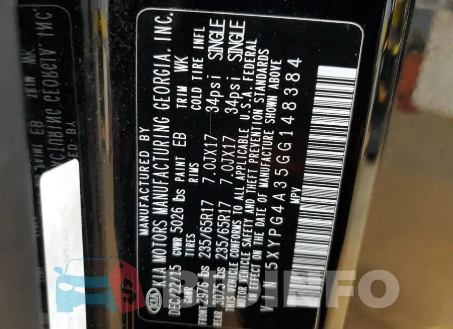 5XYPG4A35GG148384 Photo# 13
