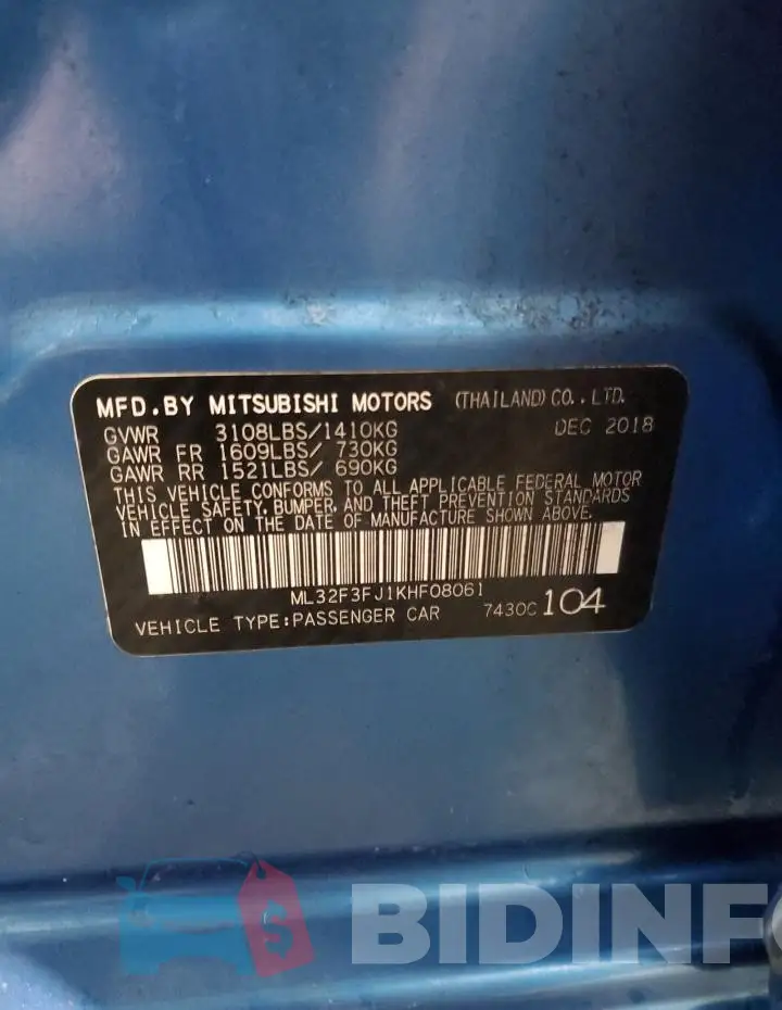 ML32F3FJ1KHF08061 Photo# 12