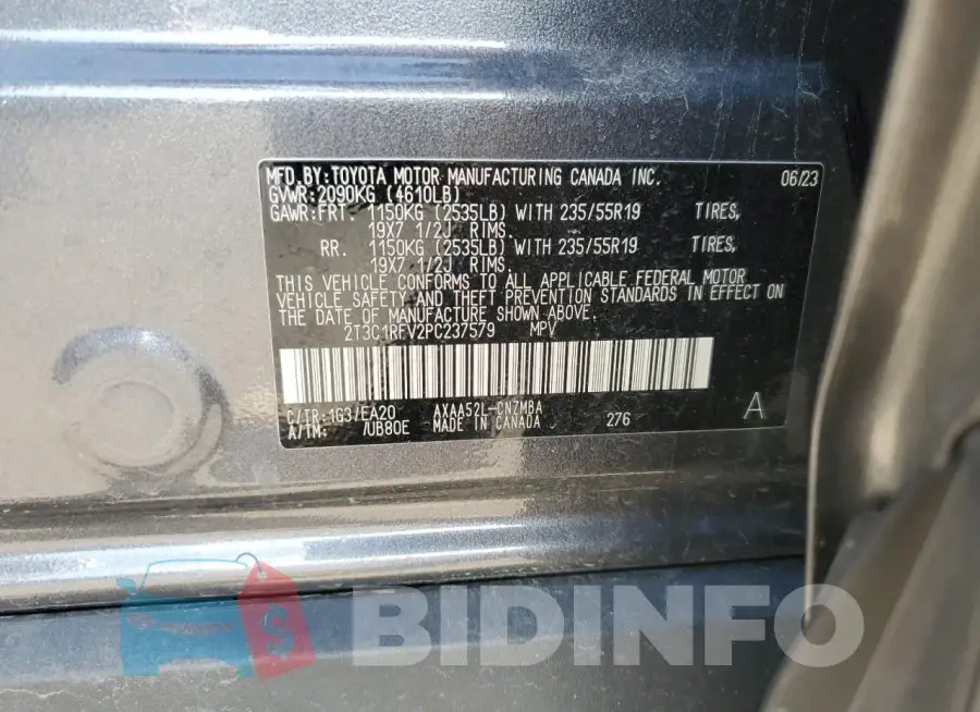 2T3C1RFV2PC237579 Photo# 13