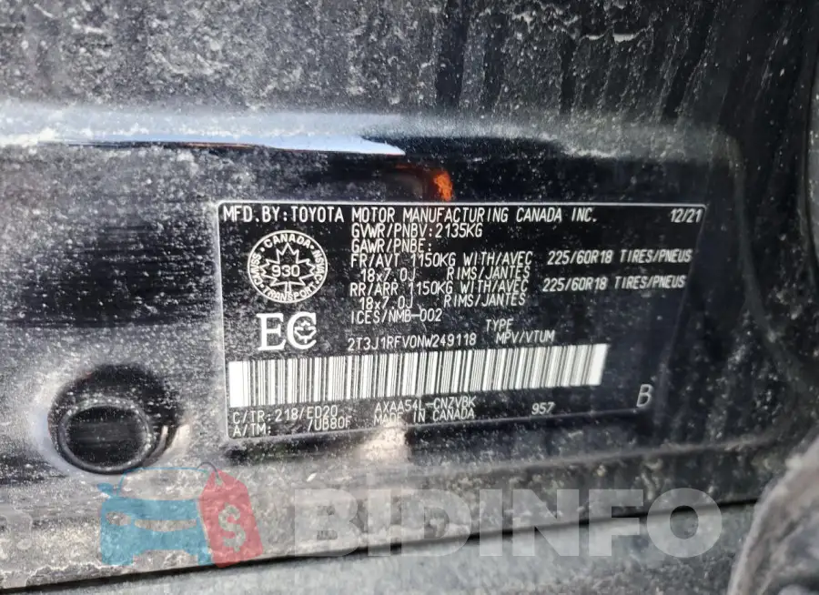 2T3J1RFV0NW249118 Photo# 13