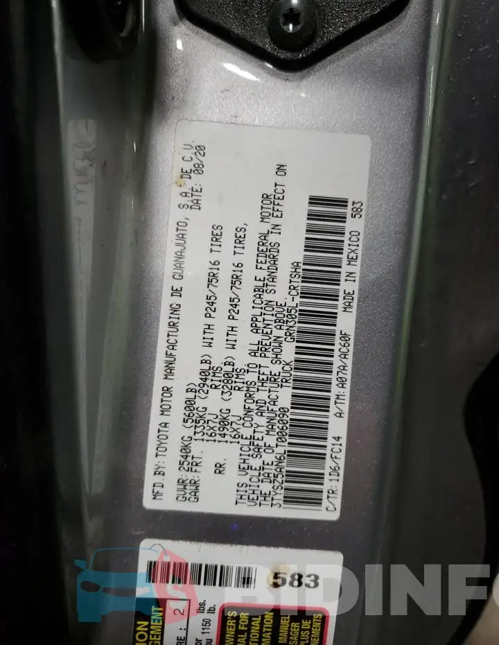 3TYSZ5AN6LT006090 Photo# 13