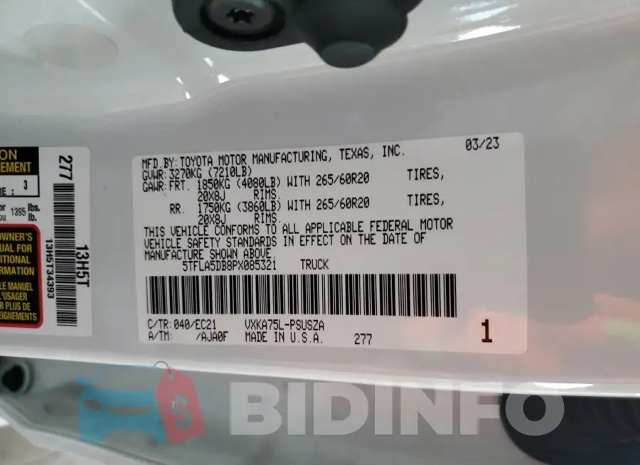 5TFLA5DB8PX085321 Photo# 12