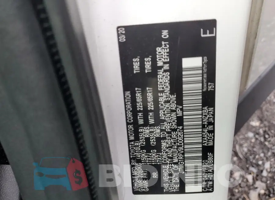 JTMG1RFV9LD062674 Photo# 13