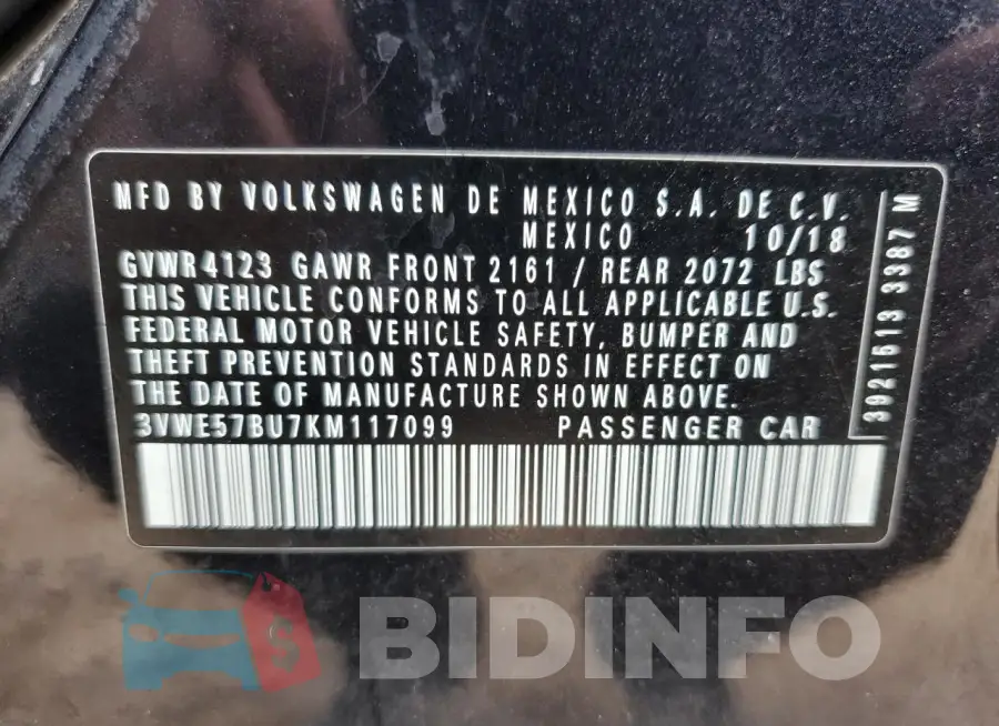 3VWE57BU7KM117099 Photo# 12