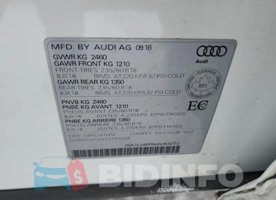 WA1L2AFP5HA054072 Photo# 13