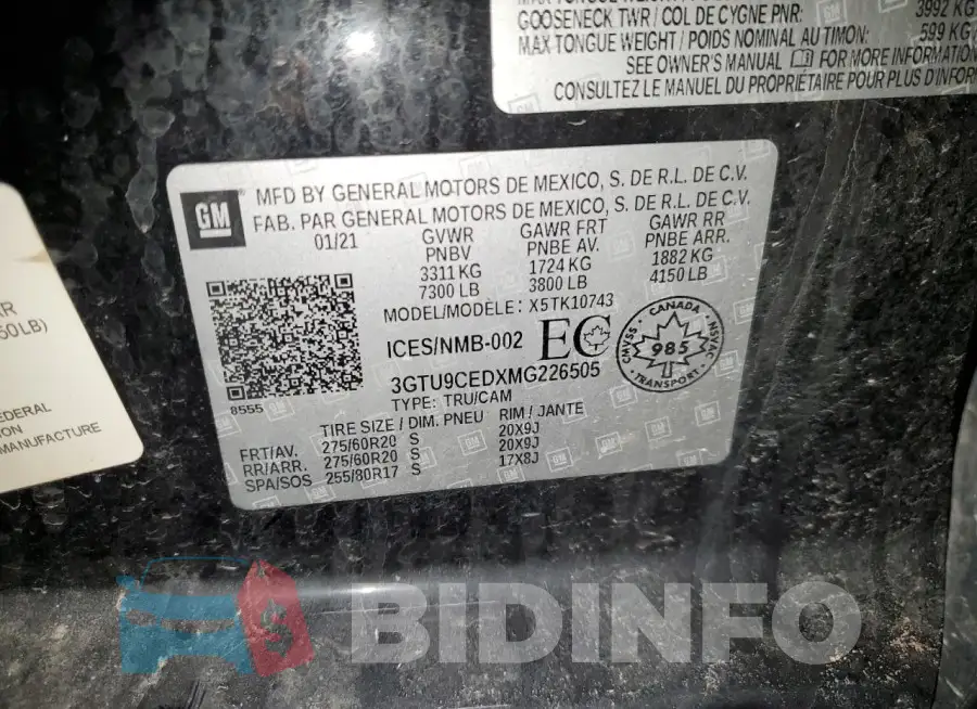 3GTU9CEDXMG226505 Photo# 12
