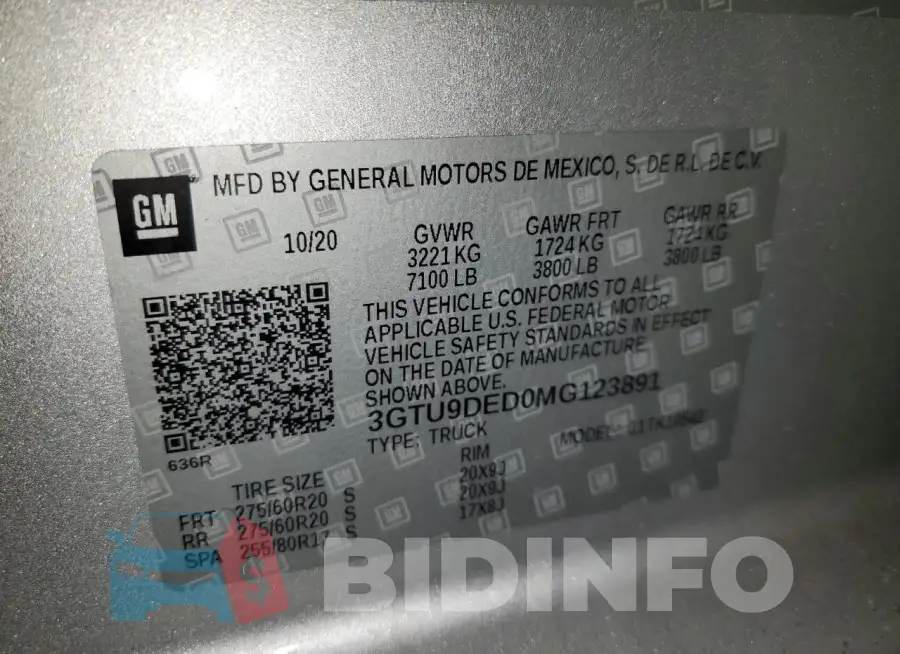 3GTU9DED0MG123891 Photo# 12