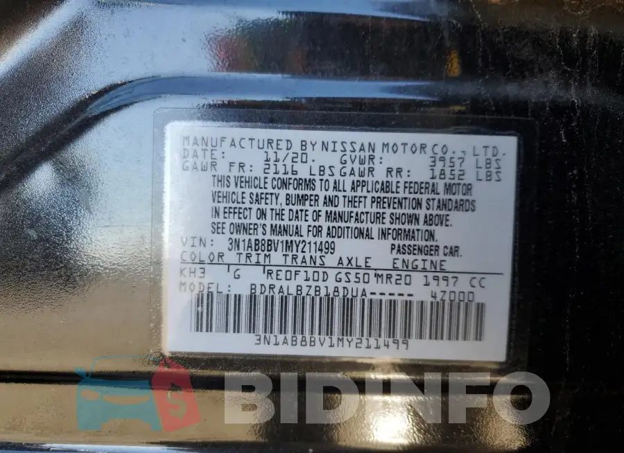 3N1AB8BV1MY211499 Photo# 12