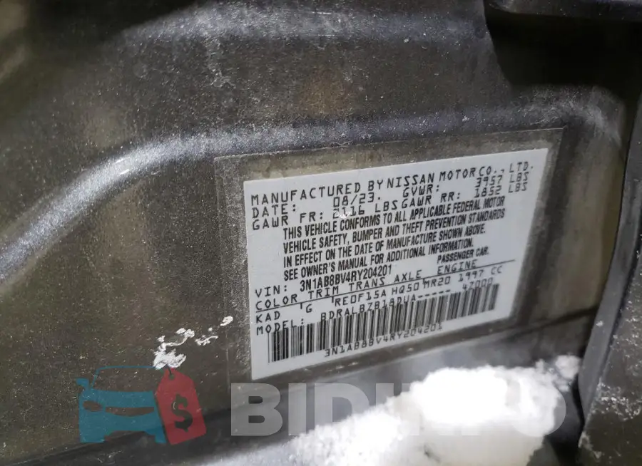 3N1AB8BV4RY204201 Photo# 12