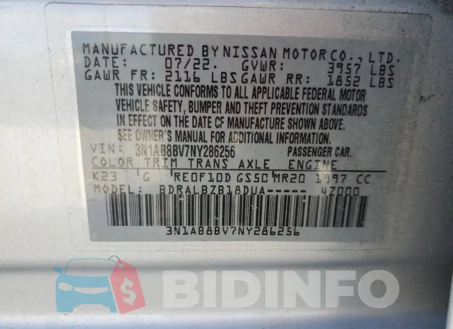 3N1AB8BV7NY286256 Photo# 13