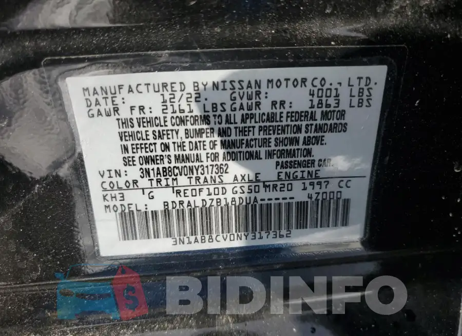 3N1AB8CV0NY317362 Photo# 12