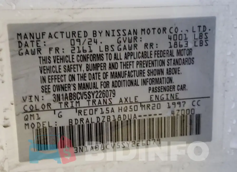 3N1AB8CV5SY226079 Photo# 12