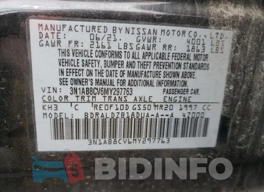 3N1AB8CV6MY297763 Photo# 12