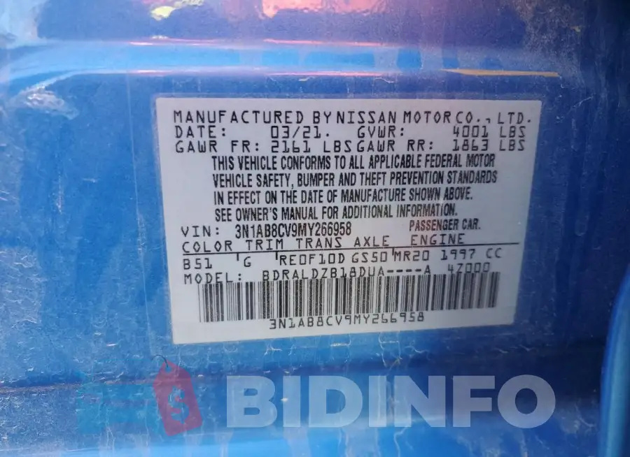 3N1AB8CV9MY266958 Photo# 12