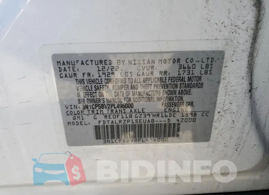 3N1CP5BV2PL496000 Photo# 12