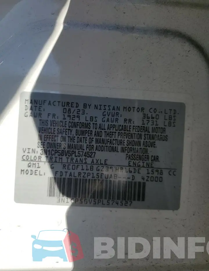 3N1CP5BV5PL574527 Photo# 13