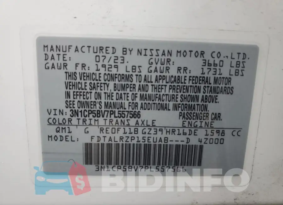 3N1CP5BV7PL557566 Photo# 12