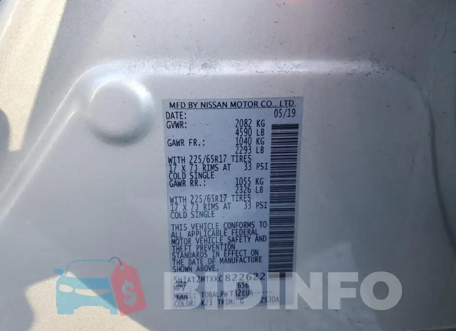5N1AT2MTXKC822622 Photo# 13