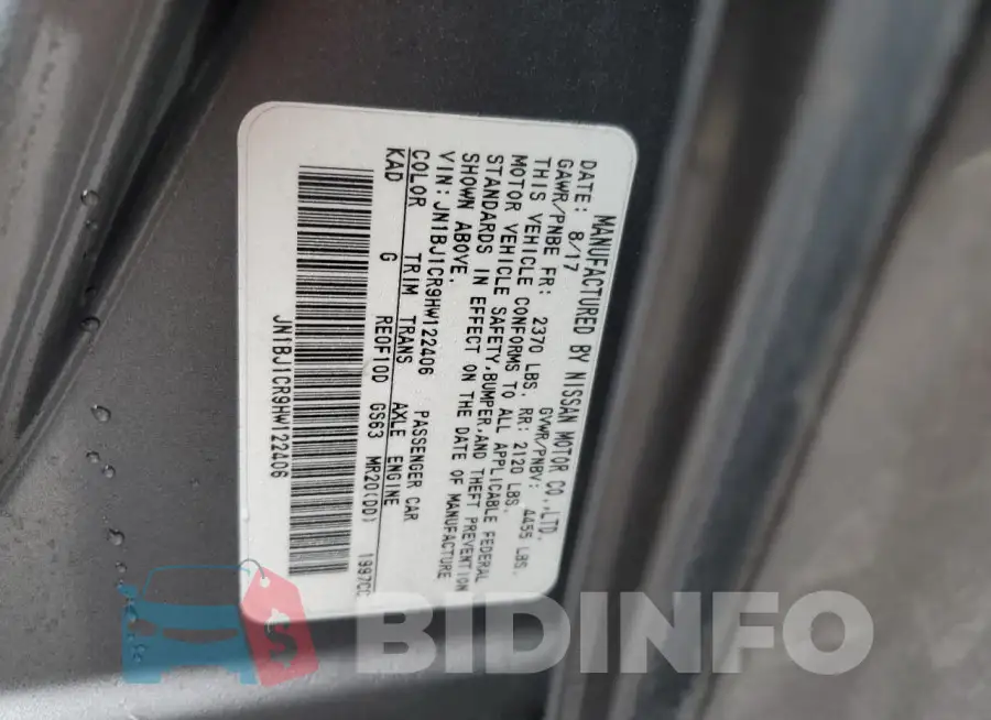 JN1BJ1CR9HW122406 Photo# 14
