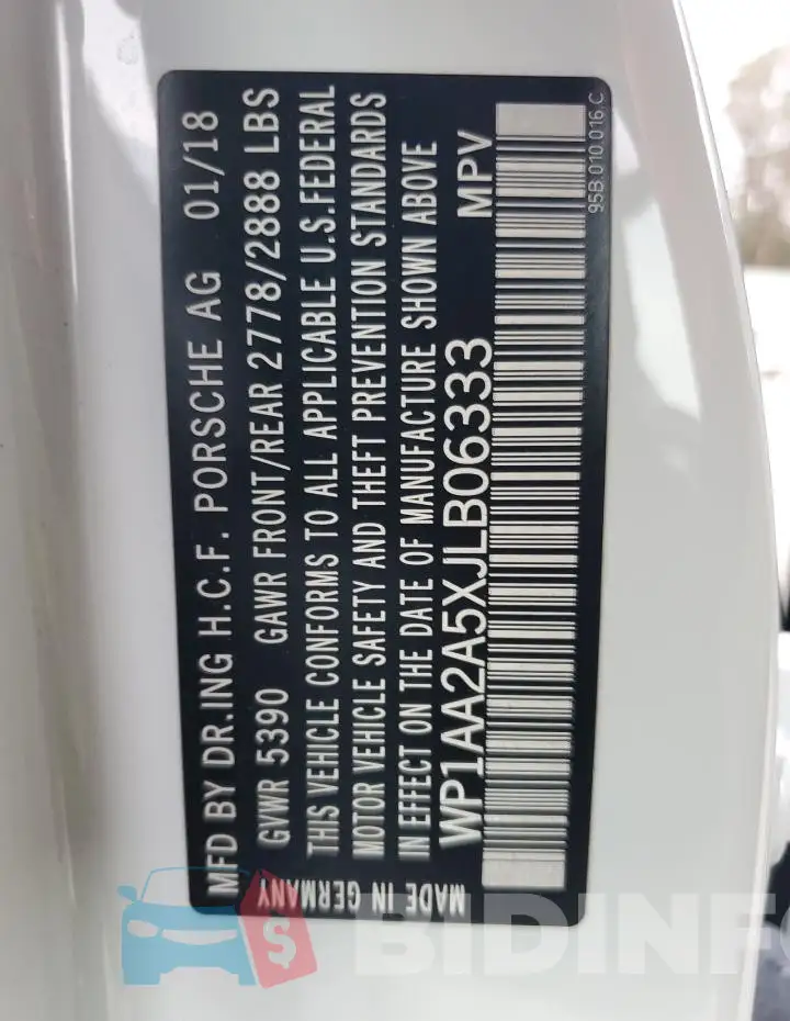 WP1AA2A5XJLB06333 Photo# 13