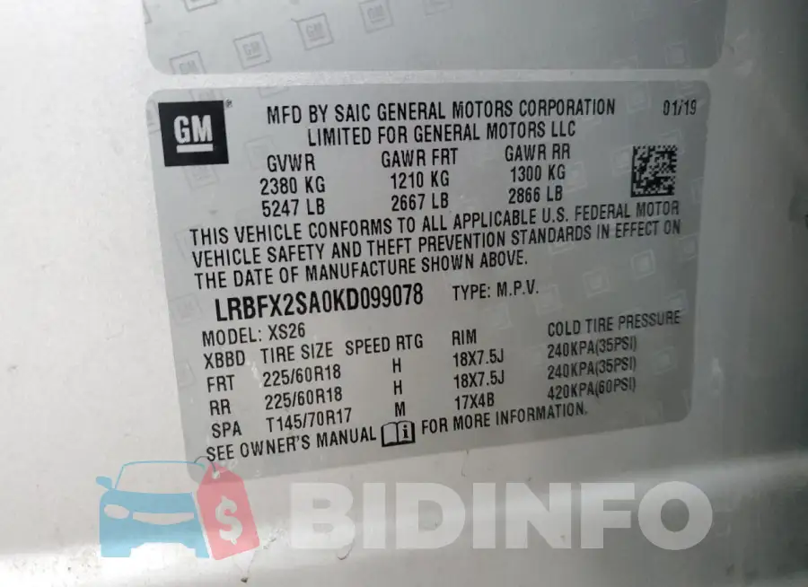 LRBFX2SA0KD099078 Photo# 13