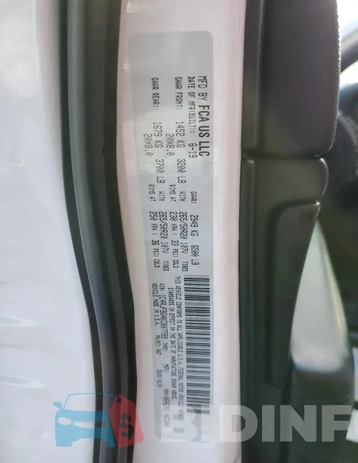 1C4RJFBG4KC807799 Photo# 14