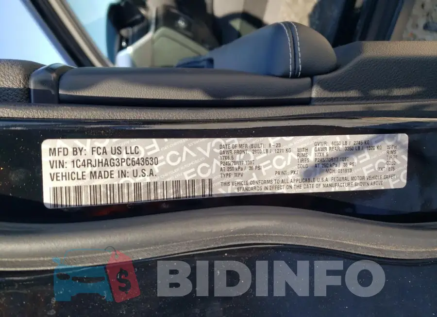 1C4RJHAG3PC643630 Photo# 13