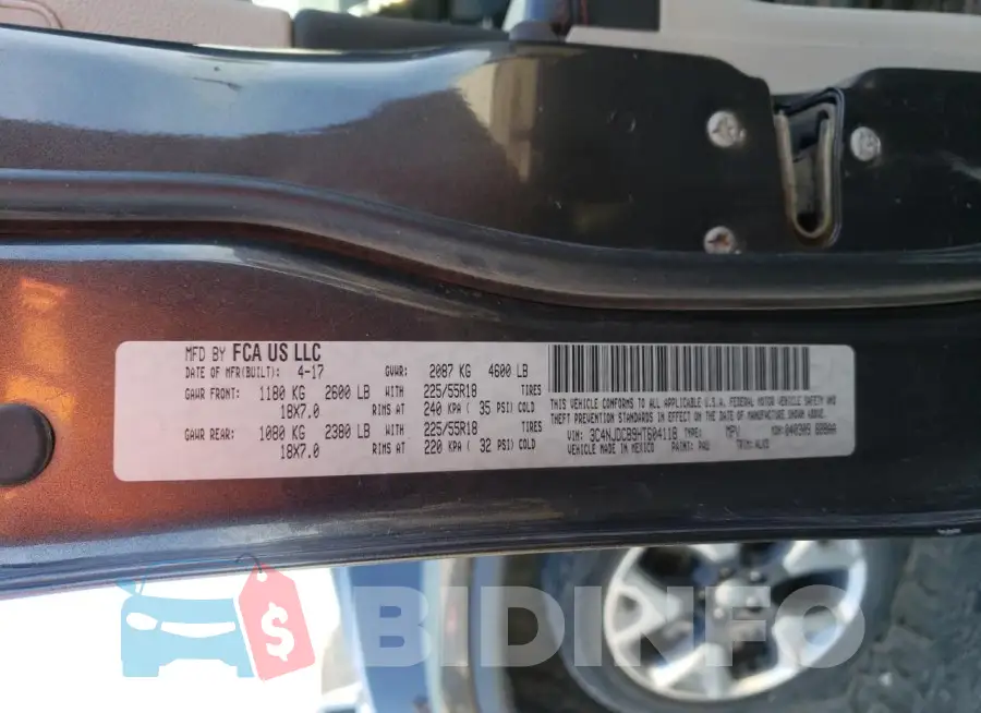 3C4NJDCB9HT604118 Photo# 13