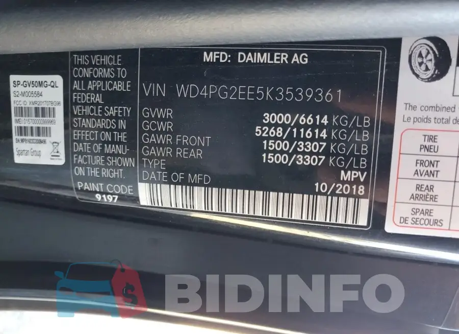 WD4PG2EE5K3539361 Photo# 13