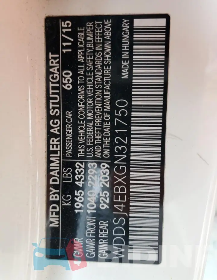 WDDSJ4EBXGN321750 Photo# 13
