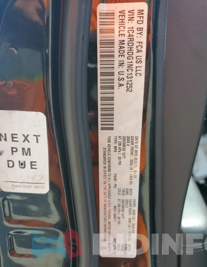 1C4RDHDG1NC131252 Photo# 13