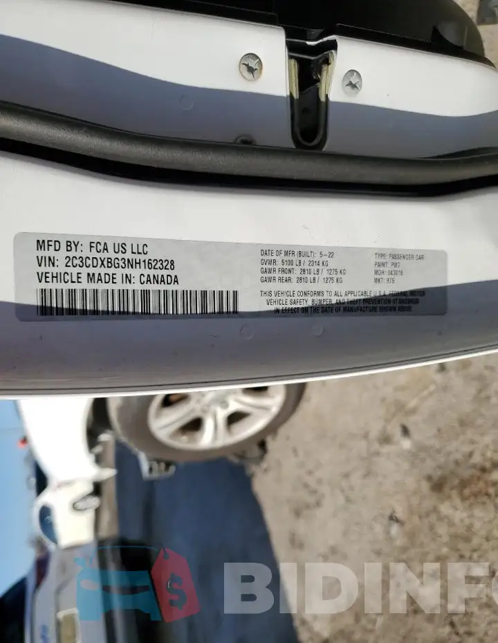 2C3CDXBG3NH162328 Photo# 12