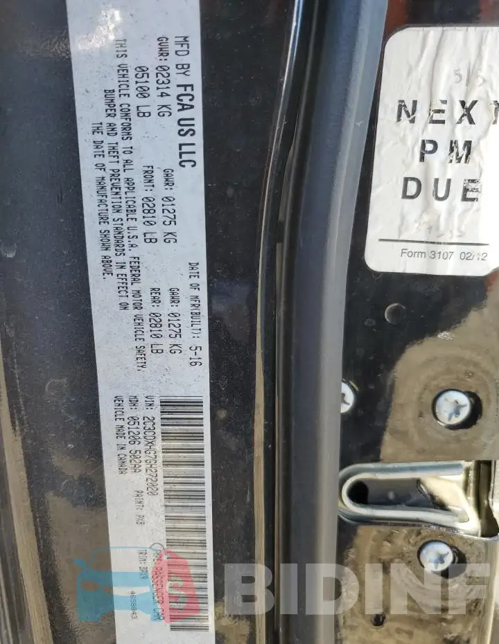 2C3CDXHG7GH272020 Photo# 12