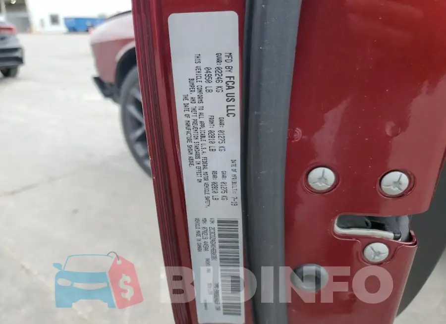 2C3CDZAGXKH680381 Photo# 13